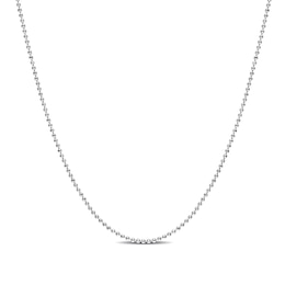 1.0mm Bead Chain Necklace in Sterling Silver - 20"