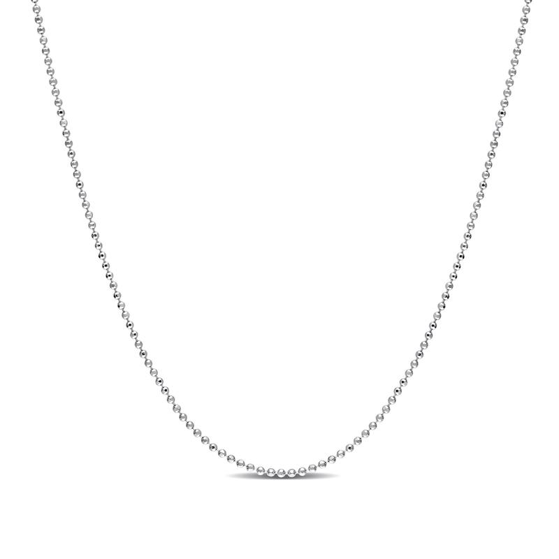 Main Image 1 of 1.0mm Bead Chain Necklace in Sterling Silver - 20"