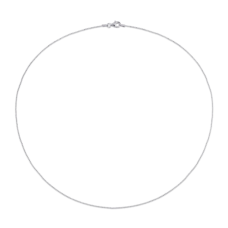 Main Image 3 of 1.0mm Bead Chain Necklace in Sterling Silver - 20"