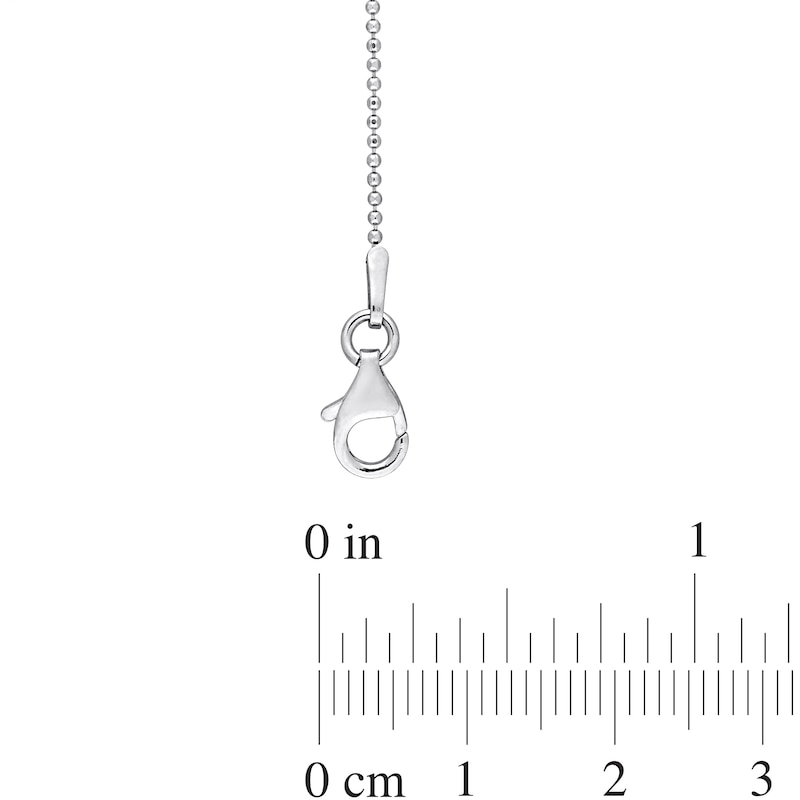 Main Image 4 of 1.0mm Bead Chain Necklace in Sterling Silver - 20"