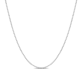 1.0mm Bead Chain Necklace in Sterling Silver - 16"