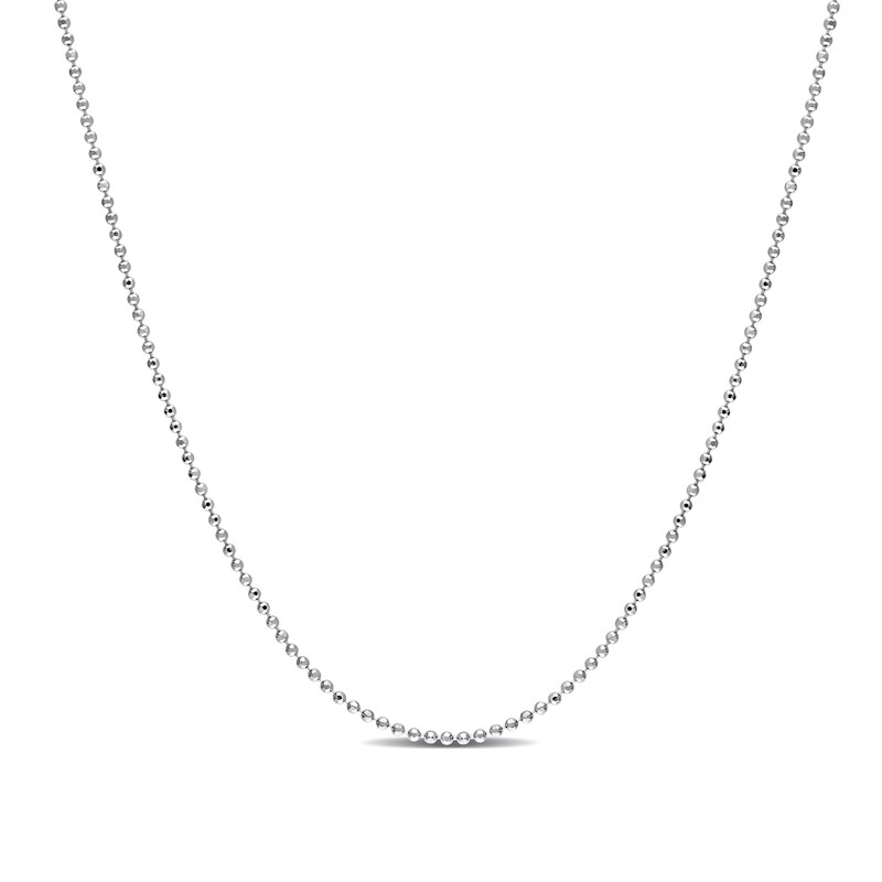 Main Image 1 of 1.0mm Bead Chain Necklace in Sterling Silver - 16"