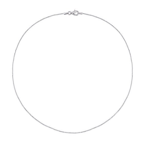 1.0mm Bead Chain Necklace in Sterling Silver - 16"