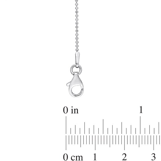 1.0mm Bead Chain Necklace in Sterling Silver - 16"