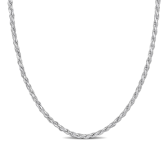 2.2mm Rope Chain Necklace in Sterling Silver