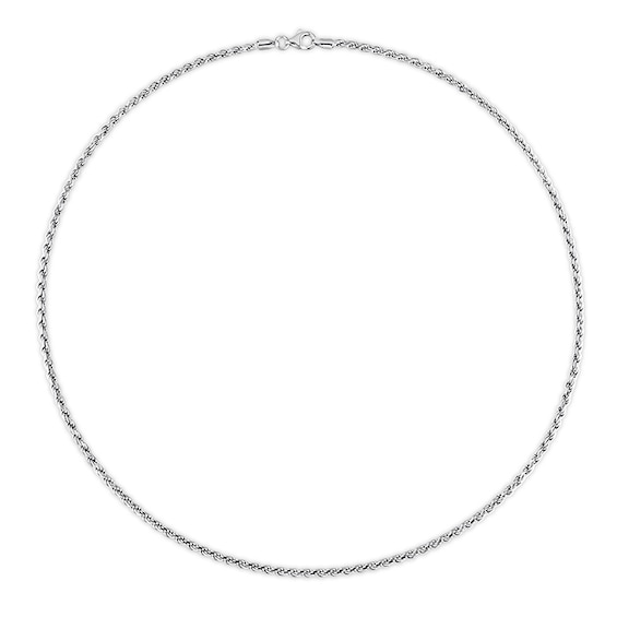 2.2mm Rope Chain Necklace in Sterling Silver