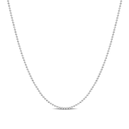 1.0mm Bead Chain Necklace in Sterling Silver
