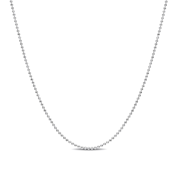1.0mm Bead Chain Necklace in Sterling Silver