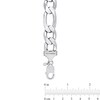 Thumbnail Image 3 of 14.5mm Figaro Chain Bracelet in Sterling Silver - 9"