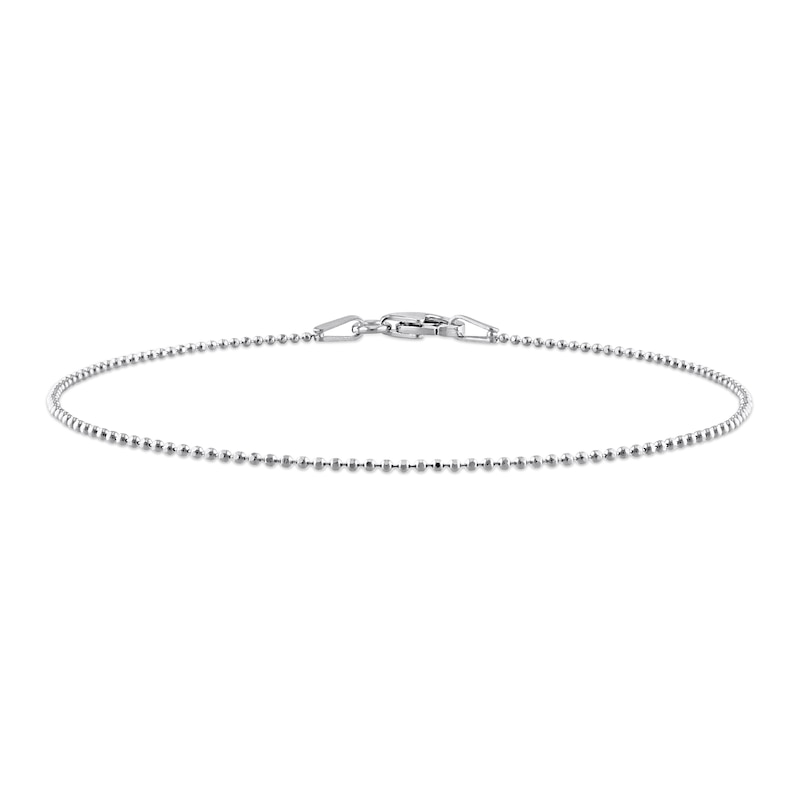 Main Image 1 of 1.0mm Bead Chain Bracelet in Sterling Silver - 7.5"