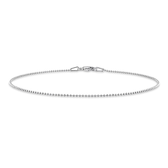 1.0mm Bead Chain Bracelet in Sterling Silver - 9"