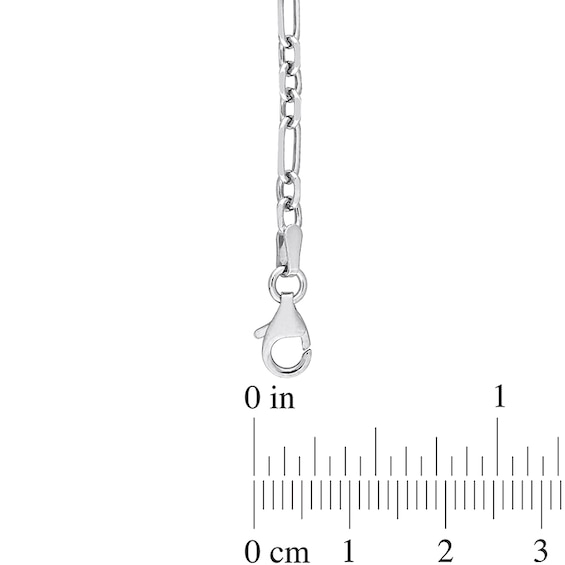 3.0mm Figaro Chain Necklace in Sterling Silver - 20"