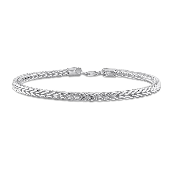 4.0mm Foxtail Chain Anklet in Sterling Silver - 9"