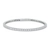 Thumbnail Image 0 of 2 CT. T.W. Certified Lab-Created Diamond Lined Flexible Bangle in 14K White Gold (F/SI2) - 6.75"