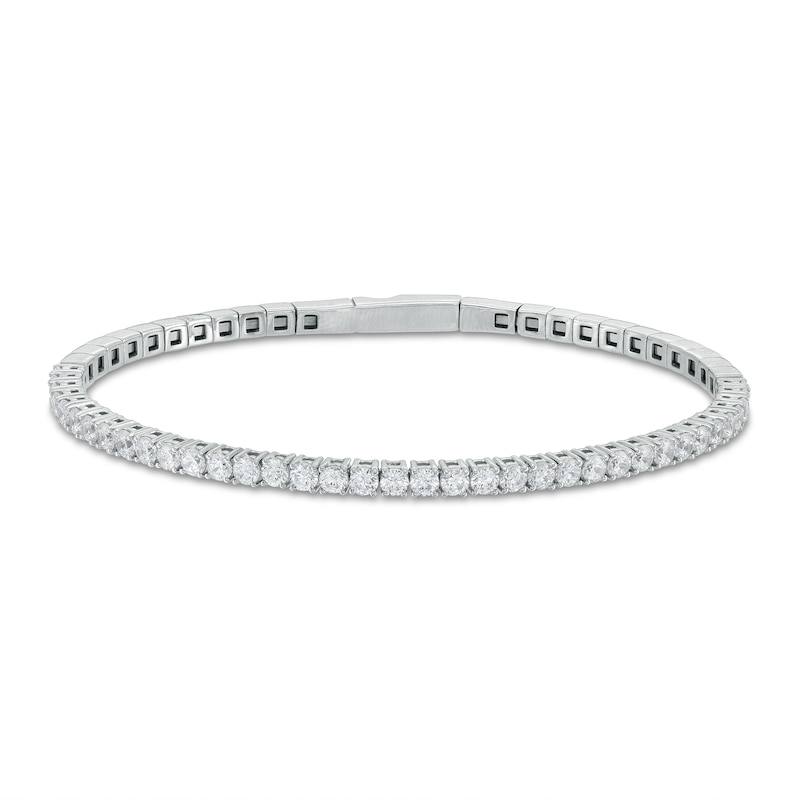 2 CT. T.W. Certified Lab-Created Diamond Lined Flexible Bangle in 14K ...