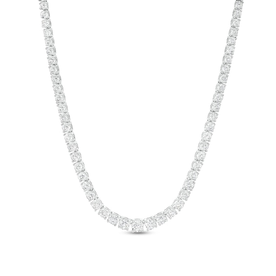 10 CT. T.w. Certified Lab-Grown Diamond Graduated Riviera Necklace in 14K White Gold (F/Si2)
