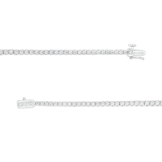 10 CT. T.w. Certified Lab-Grown Diamond Graduated Riviera Necklace in 14K White Gold (F/Si2)