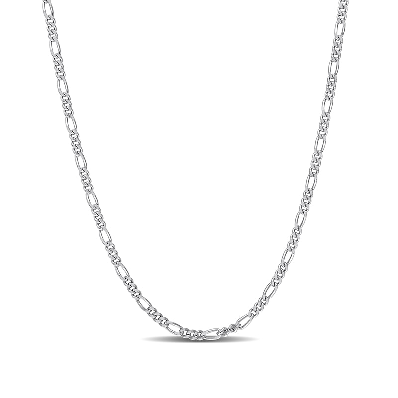 Main Image 1 of 2.2mm Figaro Chain Necklace in Sterling Silver - 24"