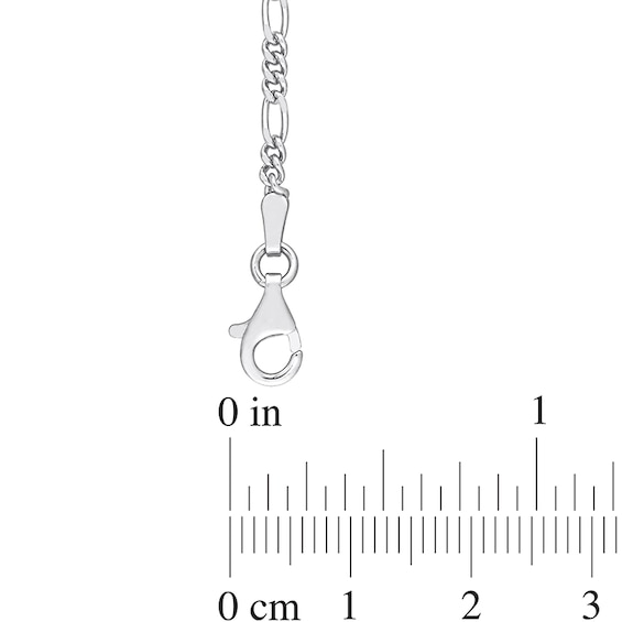 2.2mm Figaro Chain Necklace in Sterling Silver - 24"