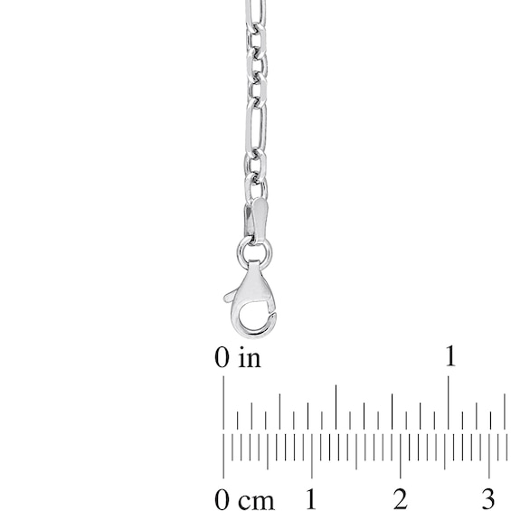 3.0mm Figaro Chain Necklace in Sterling Silver - 16"