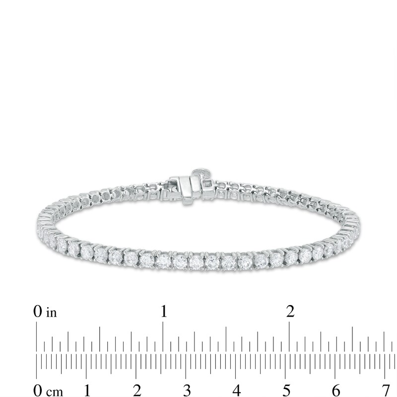Main Image 3 of 6 CT. T.W. Certified Lab-Grown Diamond Tennis Bracelet in 14K White Gold (F/SI2) – 7.25"