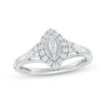 Thumbnail Image 1 of 1/3 CT. T.W. Marquise Diamond Frame Vintage-Style Promise Ring in 10K White Gold