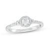Thumbnail Image 1 of 1/4 CT. T.W. Diamond Frame &quot;X&quot; Sides Promise Ring in 10K White Gold