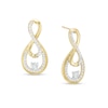 Thumbnail Image 1 of 1/2 CT. T.W. Diamond Double Infinity Loop Drop Earrings in 10K Gold