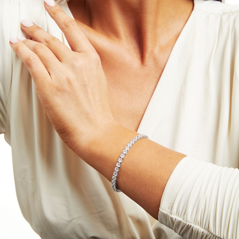 Main Image 2 of 9 CT. T.W. Diamond Tennis Bracelet in 14K White Gold – 7.25"
