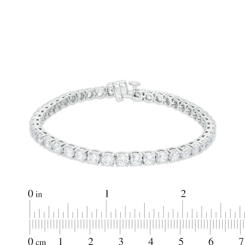 Main Image 4 of 9 CT. T.W. Diamond Tennis Bracelet in 14K White Gold – 7.25"