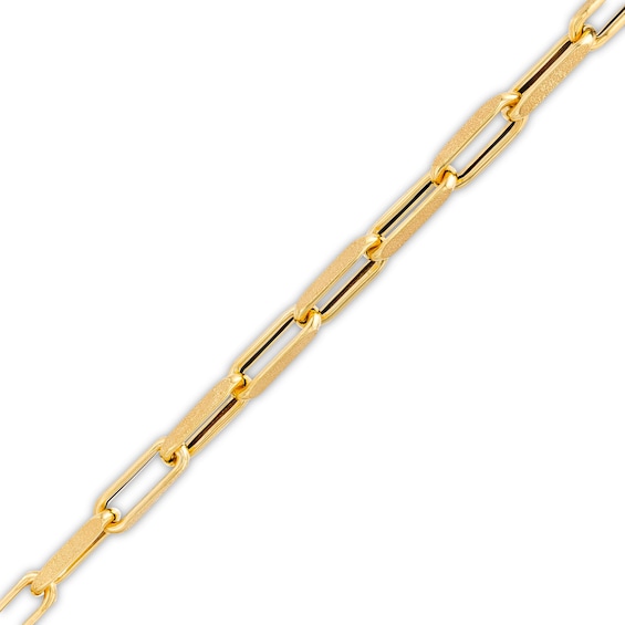 2.0mm Paper Clip Cheval Chain Bracelet in Hollow 10K Gold - 8.0"
