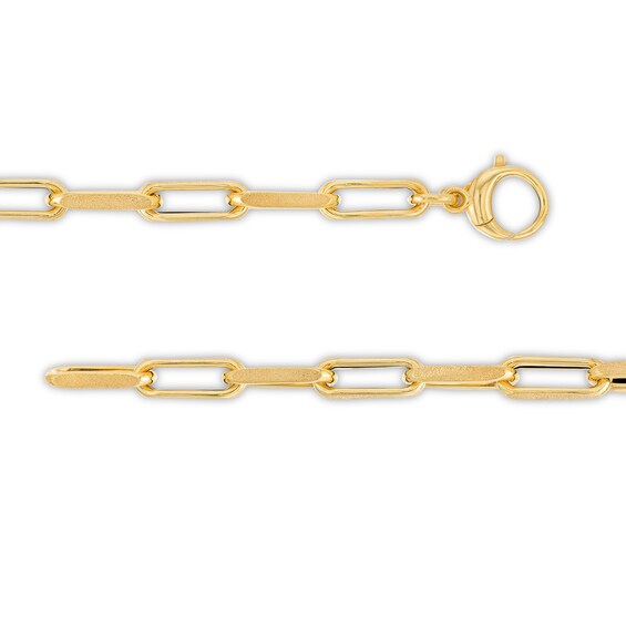 2.0mm Paper Clip Cheval Chain Bracelet in Hollow 10K Gold - 8.0"