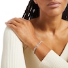 Thumbnail Image 2 of 2 CT. T.W. Multi-Diamond Alternating Infinity Loop Link Bracelet in 10K White Gold – 7.25"