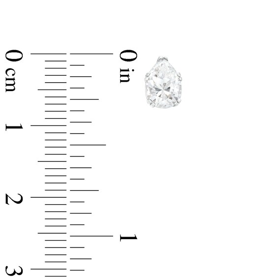 1 CT. T.w. Certified Pear-Shaped Lab-Grown Diamond Solitaire Stud Earrings in 14K White Gold (F/Si2)