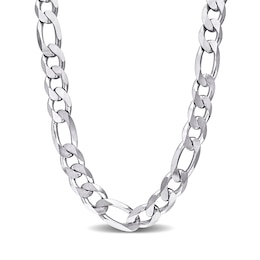 Zales Men's Solid Sterling Silver Figaro Chain Necklace