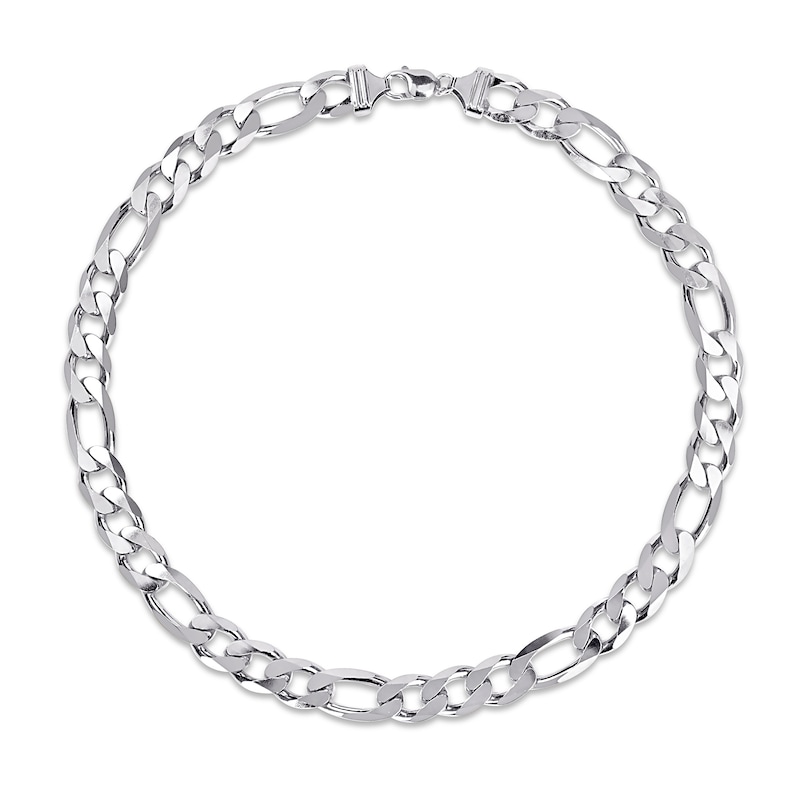 14.5mm Figaro Chain Necklace in Sterling Silver - 24"