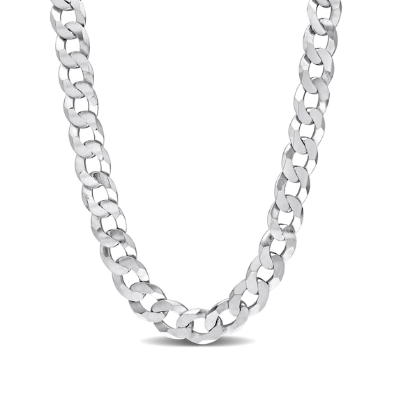 12.5mm Curb Chain Necklace in Sterling Silver - 24"