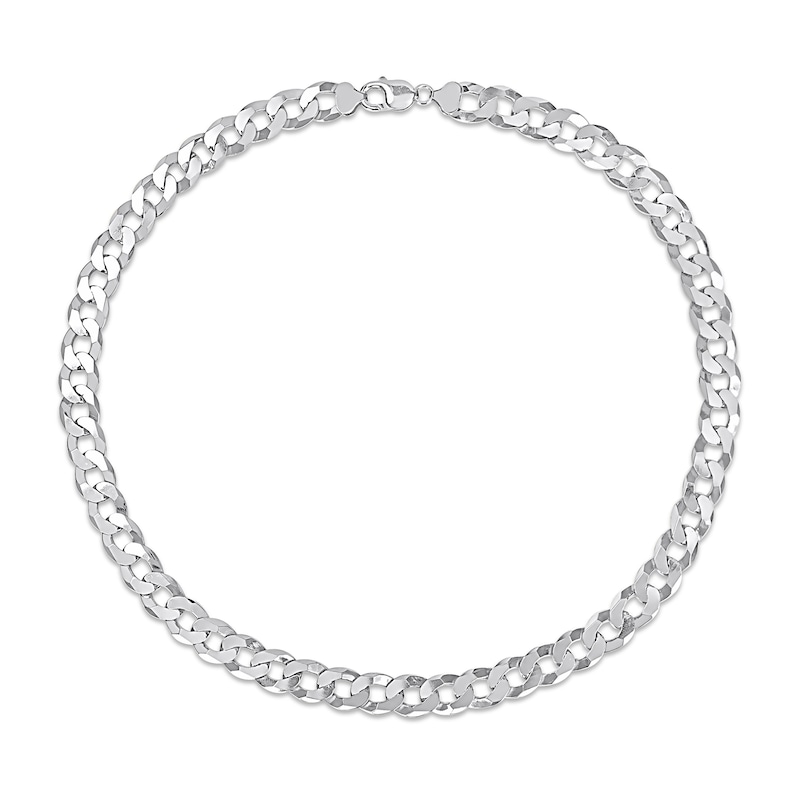 12.5mm Curb Chain Necklace in Sterling Silver - 24"