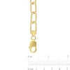 Thumbnail Image 4 of 9.0mm Diamond-Cut Paper Clip Chain Necklace in Sterling Silver with Yellow Rhodium - 32"