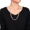 Thumbnail Image 2 of 6.5mm Curb Chain Necklace in Sterling Silver with Yellow Rhodium - 24"