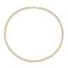 Thumbnail Image 3 of 6.5mm Curb Chain Necklace in Sterling Silver with Yellow Rhodium - 24"