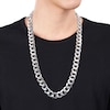 Thumbnail Image 2 of 12.5mm Curb Chain Necklace in Sterling Silver - 24"