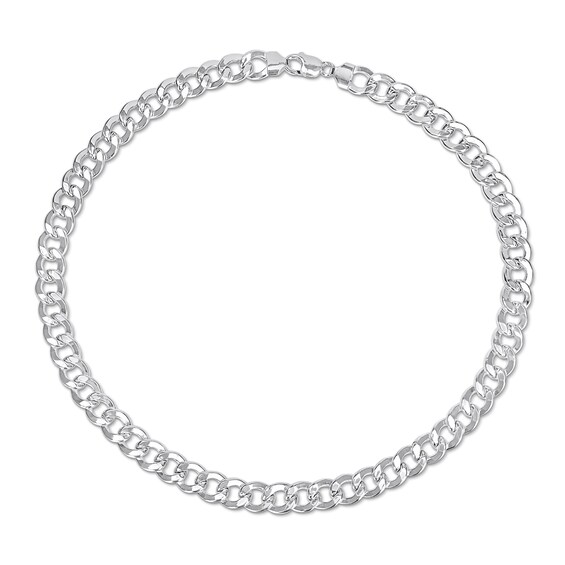 12.5mm Curb Chain Necklace in Sterling Silver - 24"