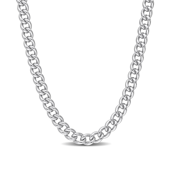 6.5mm Curb Chain Necklace in Sterling Silver - 20"