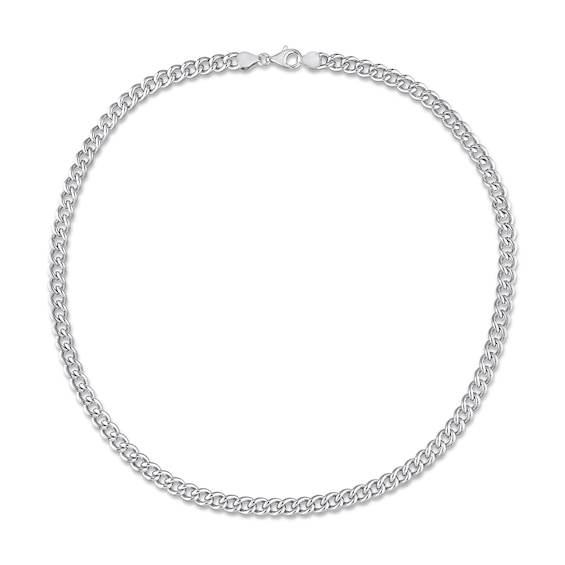 6.5mm Curb Chain Necklace in Sterling Silver - 20"