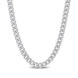 6.5mm Curb Chain Necklace in Sterling Silver - 24"