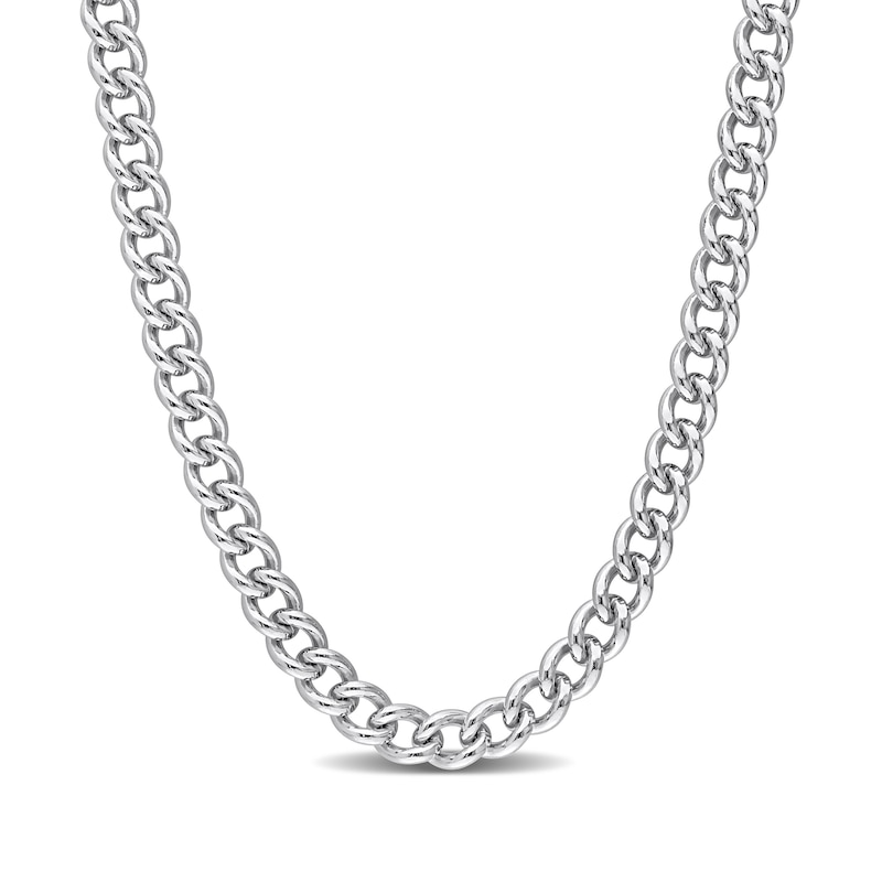 Main Image 1 of 6.5mm Curb Chain Necklace in Sterling Silver - 24"