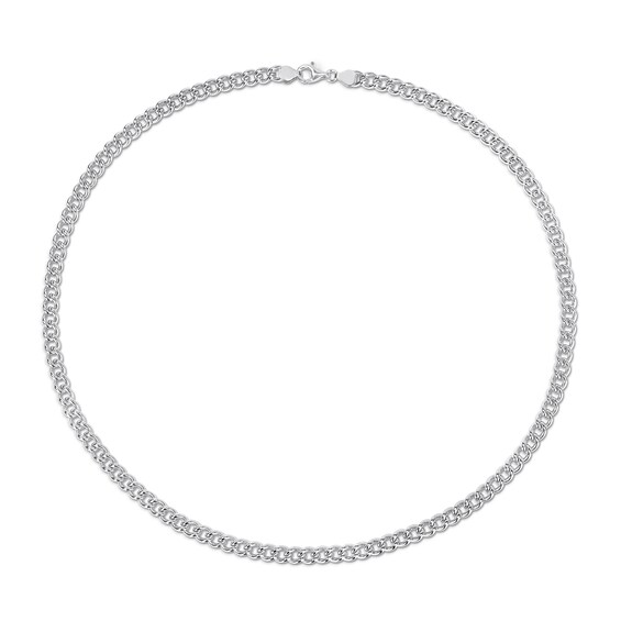 6.5mm Curb Chain Necklace in Sterling Silver - 24"