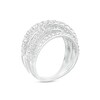 Thumbnail Image 3 of 1-1/2 CT. T.W. Diamond Crossover Multi-Row Ring in 10K White Gold