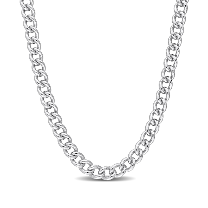 6.5mm Curb Chain Necklace in Sterling Silver | Zales